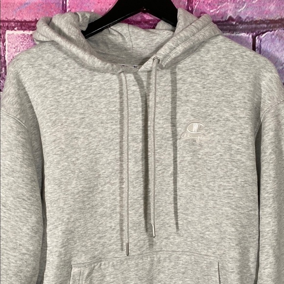Champion Gray Hoodie Size Medium Casual Pullover - Picture 8 of 8